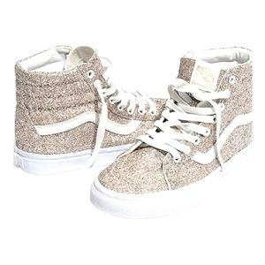NWT champagne glitter High-Top Vans .